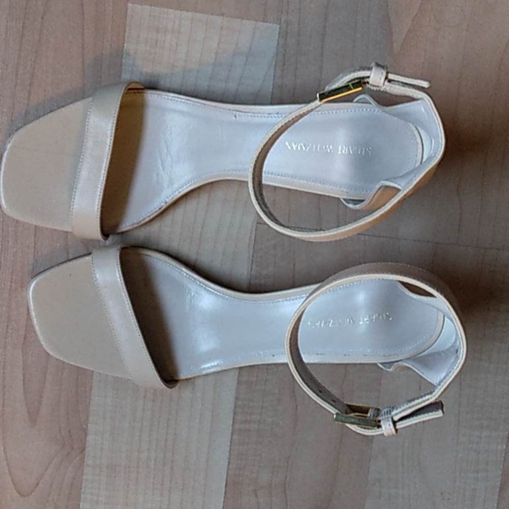 Stuart Weitzman Nudist Sandals in Beige - Picture 4 of 8